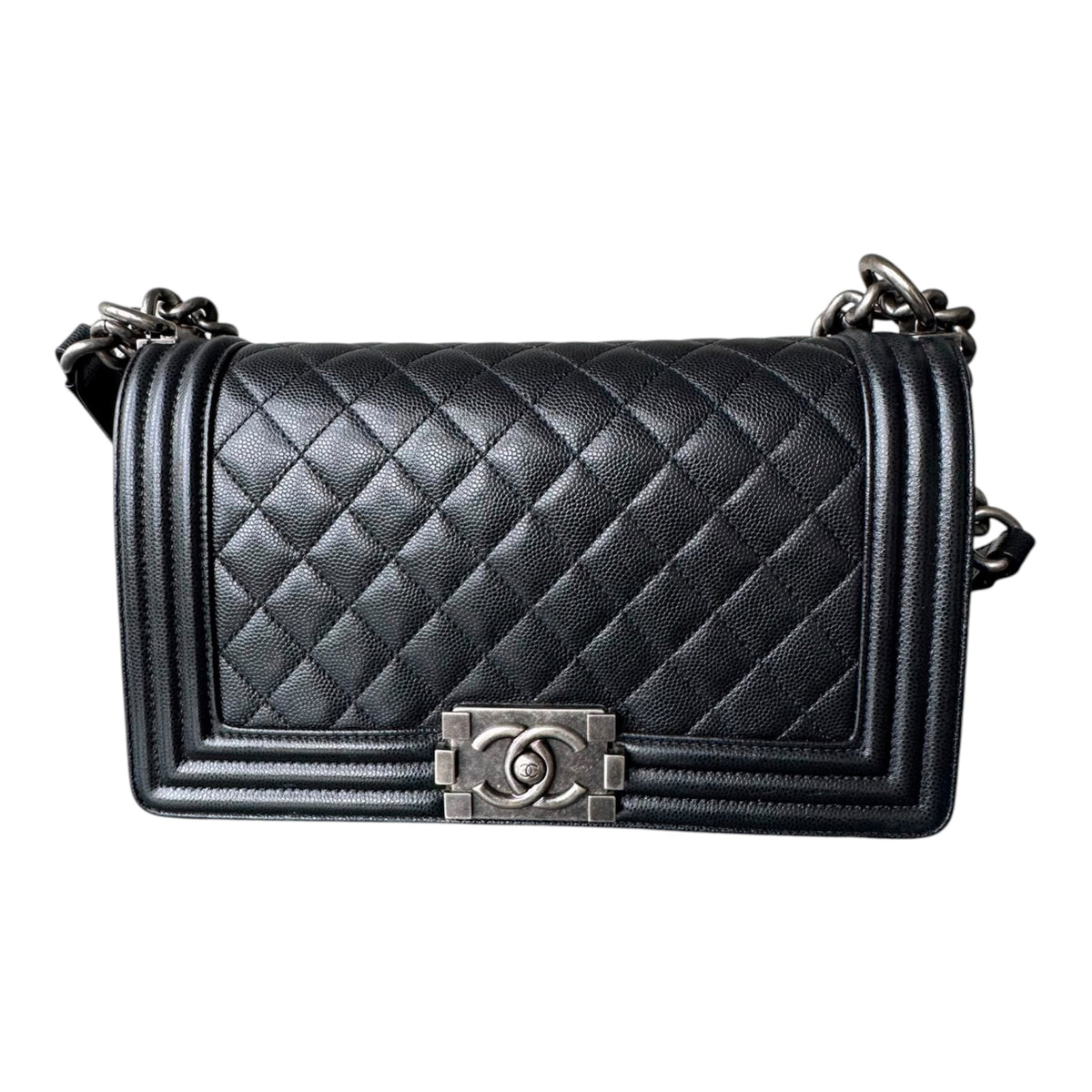 Chanel Caviar Quilted Medium Boy Flap Black